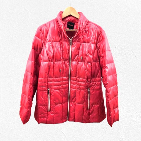 Le Grenier XL Hot Pink Jacket, Lightweight with Hidden Hood, Inside Pocket - Picture 1 of 11